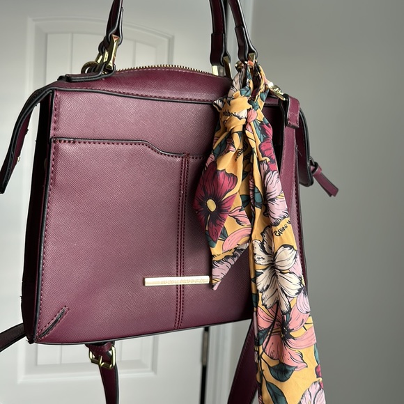 STEVE MADDEN BREESE CROSSBODY SATCHEL BAG PURSE HANDBAG wine plum burgundy - Picture 11 of 14